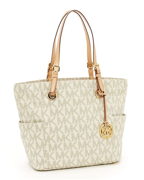 michael kors jet set large logo tote bag - vanilla|Jet Set Large Logo Top.